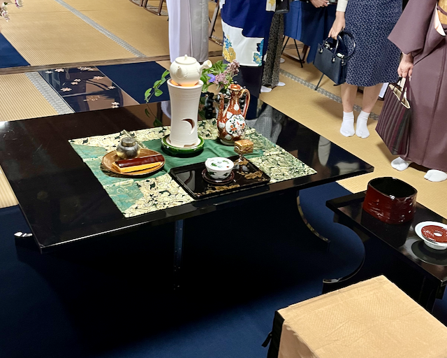 Sencha utensils used during one of the multiple sencha gatherings at Manpukuji temple